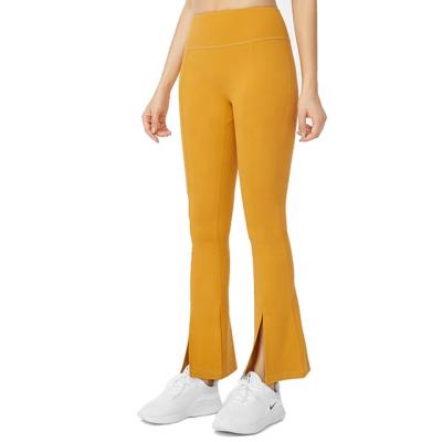 China Breathable Gym Breathable High-waist Full Length Flared Pants Women Track Jogging Fitness Sports Pants Long Yoga for sale