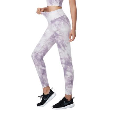 China Breathable Push Up Cuffs Booty Tie Dye Yoga Pants Lift Breathable Legging Butt Crac! crack! for sale