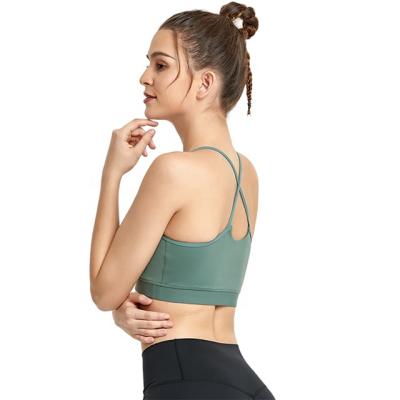 China Breathable Breathable Back Cavity Out Of Yoga Tube Leggings Women Sports Bra Bare Top Adjust for sale