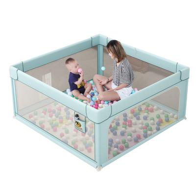 China New Design Superior Baby Playpen Slide Safety Breathable Mesh Baby Playpen Modern Colorful Baby Playpen Small Tiny for sale