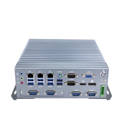 China High quality mini all-aluminum alloy case intel i7 6700T quad core recessed computer aid RS485 COM port 3G 4G module industrial PC for sale