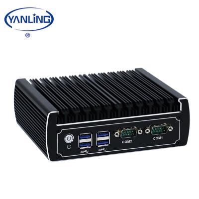 China Dual Nic Fanless Intel Core i5 7200u Mini Ubuntu Industrial PC Computer For Windows 10 for sale