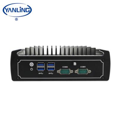 China For 8th Generation Business PC fanless PC core i7 8550U quad core 6 USB mini 1 SIM slot 2 COM port minipc for win 10 for sale