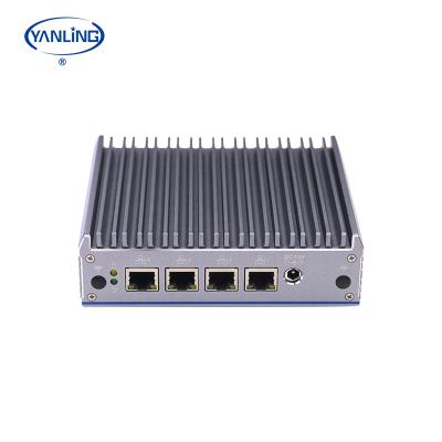 China For Quad Core Industrial PC CPU J4125 Linux Business Mini PC fanless mini computer with 4*LAN 1*Type-C port for sale