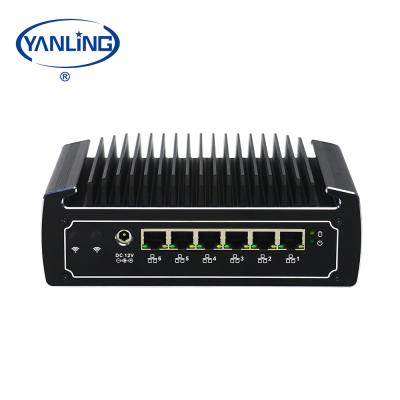 China For New Business Computer N18 Intel Fanless Core i7 8550U 6 Gigabit Mini DDR4 LAN 2 PC Support For Windows for sale