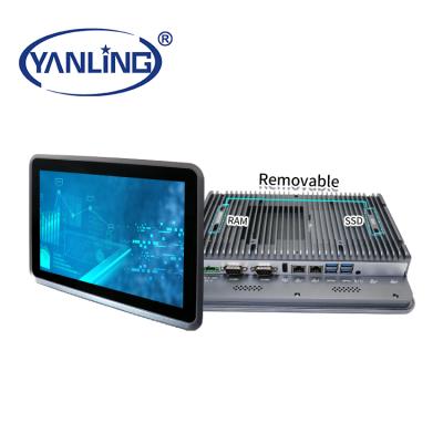 China industrial touch screen all in one computer intel celeron 4205U barebone system touch screen panel pc for sale