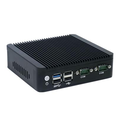 China Hot Selling YanLing Business Mini PC Intel J1900 Quad Core Barebone System Fanless Desktop Computer with 4USB and 2COM for Windows 7 8 10 for sale