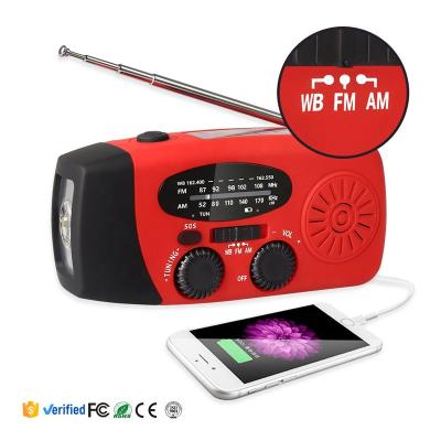 China 2000mAh; Charging Type C USB port; SOS alarm; Flashlight ; Power Bank Dooomore am fm wb emergency time hand crank pocket solar powered small radio portable small for sale