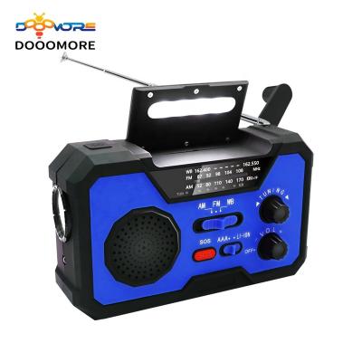 China SOS alert; Headphone jack; Power display; New Design Built-in Rechargeable Battery Solar Band Bass Radio Portable Small Speaker Home Radio With USB Charging for sale