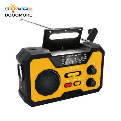 China SOS alert; Headphone jack; Power display; Speaker Dooomore AM/FM/WB/SW Radio Camping Supplies Survival Emergency Equipment 2000mAh Low Battery Life Long for sale