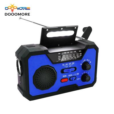 China SOS alert; Headphone jack; Power display; Speaker Dooomore AM/FM/WB/SW Radio Camping Supplies Survival Emergency Equipment 2000mAh Low Battery Life Long for sale