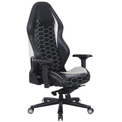 China Free Sample Dropshipping Adjustable PC Leather Silla Gamer Racing Computer Reclining Led Gaming Chair With Footstool for sale