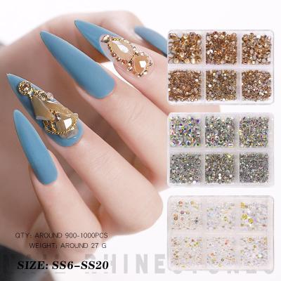 China China Factory Price Factory Price China Crystal Nails Art Decoration Accessories Rhinestones Ceramic Women for sale