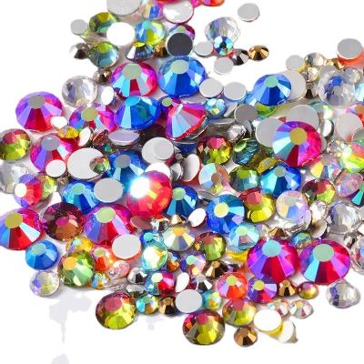 China Misscheering Fashionable Mixed Nail Art Decorations Crystal Rhinestones Glitter Flatback Stones 3d Ab Color Clothing Wedding Dress Nail for sale