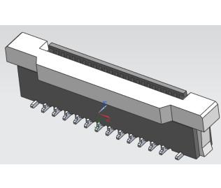 China SMT Vertical FPC Connector 50 Pin 0.5mm Pitch 5.6mm Height With Cover for sale