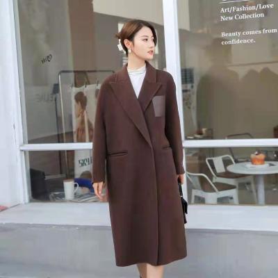 China New Designs Breathable Stylish Winter Long Sleeve Chic Lambswool Cashmere Ladies Outerwear Coat for sale