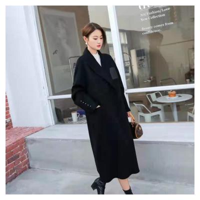 China Wear Resistance Breathable Woolen Professional Warm Breath Coat Women Elegant Long Woolen Coat for sale