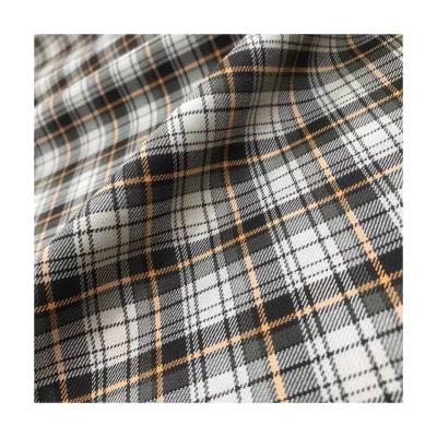 China Fashion Breathable Woolen Fabric Polyester Spandex Checked Khint Canvas Check Fabric for sale