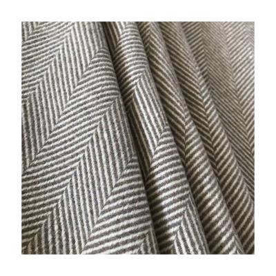 China High quality breathable cashmere widely used hrringbone wool men woolen fabric for sale