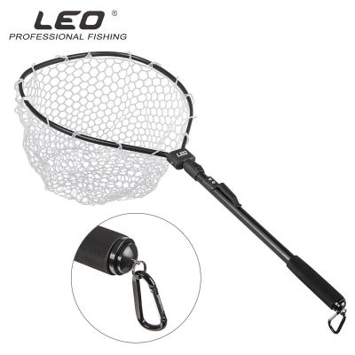 China LEOFISHING Fishing Net 85cm Folding Landing Net 45x35x26cm Aluminum Alloy Folding Landing Net 85cm Outdoor High Strength EVA Handle Fishing Net for sale