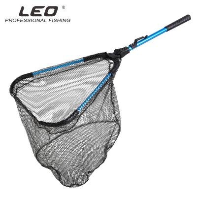 China LEOFISHING Fishing Net 78cm Folding Landing Net Aluminum Alloy Folding Handle High Strength Outdoor Quick Fishing Net 35x35x40cm for sale