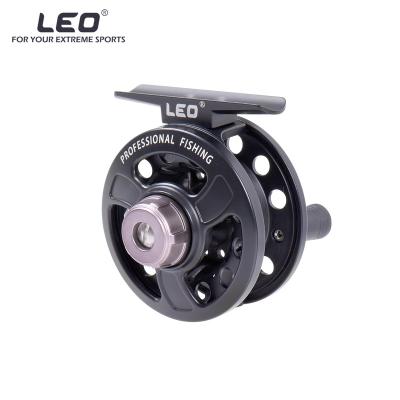 China Metal+ABS LEOFISHING Fly Fishing Reel Full Metal Die Casting Winter Fishing Tackle Winter Fishing Tackle Durable Ultra Light Reel for sale