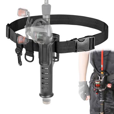 China Outdoor Sports Fishing Tackle Rod Holder Adjustable Belts Outdoor Lure Fishing Tool Mount Pole Spinner Holder for sale