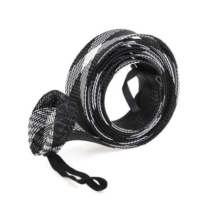 China Strap On Top Fishing Rod Sleeve Cover 190cm/74.8inches Braided Mesh Rod Protector Fishing Tools for Spining Castingshing Pole Rod Sock for sale