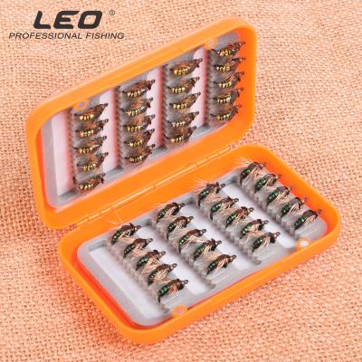 China LEOFISHING Bionic Fly Fishing Hook Bee Fly Hook 40 Pcs Float Fishhook Buoyancy Bait Fishing Tackle for sale