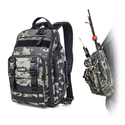 China Backpack or Throw Multifunctional Fishing Tackle Backpack Large Outdoor Fishing Tackle Storage Sling Bag for Outdoor Fishing Tackle Bag for sale