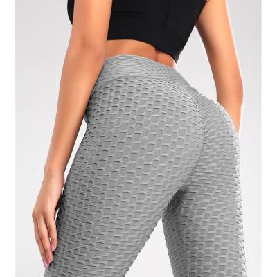 China 2021 Breathable Hot Selling Fashion Work Out Fitness Ruched Butt Honeycomb Leggings For Women for sale