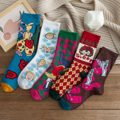 China Wholesale Fashion Personalized Style Colorful Cute Cartoon Crew Unisex Custom Breathable Knit Socks for sale