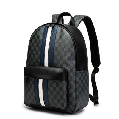 China 2021New promotion high quality famous brand men's backpack plaid travel fashion backpack fashion retro waterproof for sale