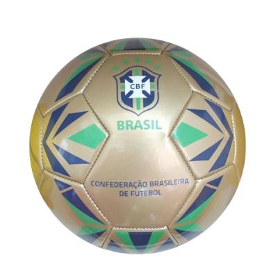 China Custom Printed Country Metallic Leather Logo Soccer Ball Size 5 Promotional Football for sale