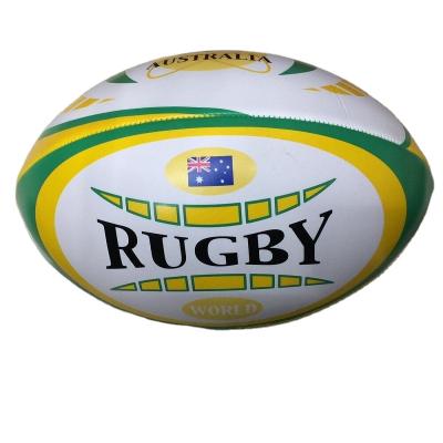 China PVC Customize Rubber Material Cheap Rugby Ball , Machine Stitch PVC Rugby Ball Size 5 for sale