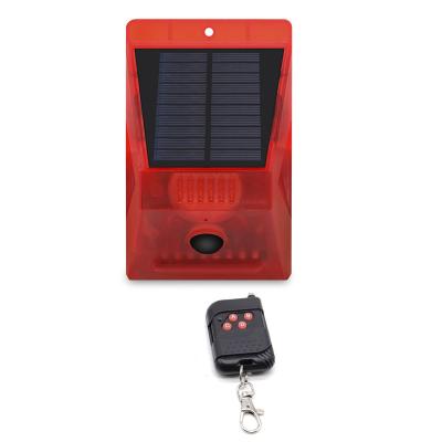 China Garden Alarm Remote Control Solar Fish Pond Alarm Anti-theft Solar Lamp With Safety Sound Solar Lamp for sale