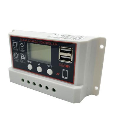 China Voltage Controller Dual Usb 12V 30A Solar Panel Controller Battery Charge Lcd Display Regulator Solar Controller for sale