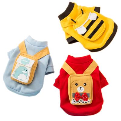 China Sustainable Fashionable Cute Biped Dog Clothes Manufacturer Pet Clothes With Bag for sale