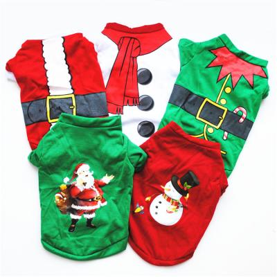 China Viable Christmas Santa Dog Clothes Dog Christmas Clothes Shirts for sale