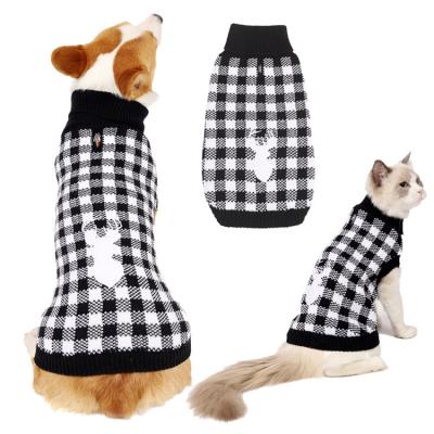 China Sustainable Warm Soft Dog Sweater Fabric Turtle Neck Dog Sweater With Hole for sale