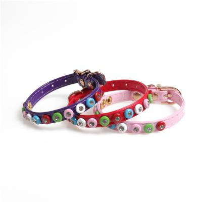 China Viable Wholesale Homemade Security Crystal Diamond Studded Bling Cat Collars for sale