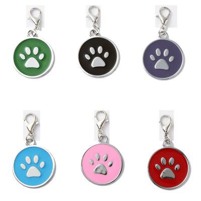 China Hot Selling Viable Wholesale Alloy Paw Print Dog Charm Tag For Pet for sale