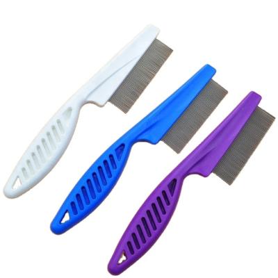 China Viable Good Teeth Stainless Steel Needle Pet Grooming Lice Tick Flea Remover Comb for sale