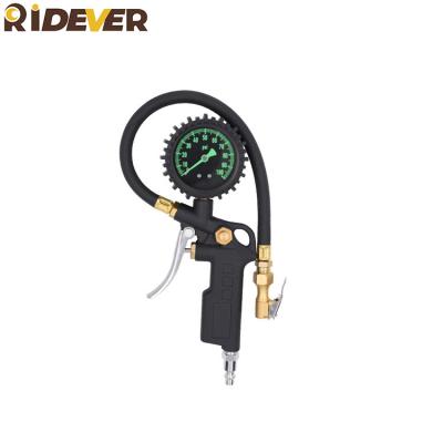 China Zinc Alloy Plastic Rubber Copper Type 7th Parts Ridever Battery 255 PSI Chain 255Psi 17Bar 1700Kpa Tire Inflator With Pressure Gauge for sale