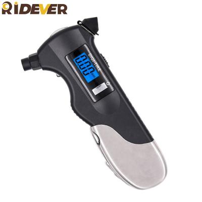 China Engineering Plastic Type 7th Battery ABS Metal Rider Backlight Spotlights ABS Chain 150Psi Digital Tire Groove Depth Gauge for sale