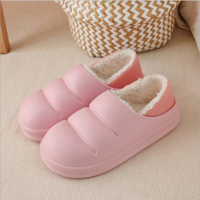 China CUSHIONING fashionable warm shoes for men and women outdoor slippers EVA cotton waterproof shoes for sale