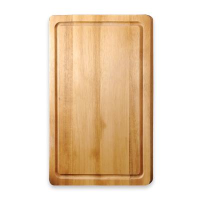 China Disposable Wooden Cutting Board Custom/Wholesale Grain Edge Rubber With Natural Juice Groove Kitchen Wood Chopping Block Wood Cutting Food for sale