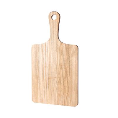 China Disposable Cheese Ash Wood Cutting Board with Paddle Handle Food Fruit Charcuterie Pizza Kitchen Serving Choppers for sale