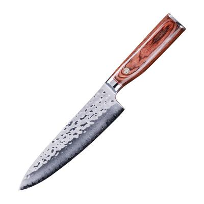 China 8 Inch VG10 Damascus Disposable Chef Knife With Pakkawood Handle Kitchen Knives Slicing Chef Knife for sale