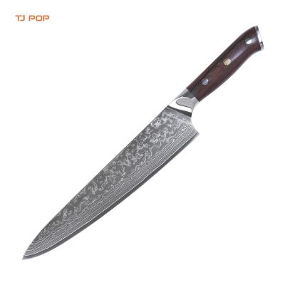 China Professional 10 Inch Chef's Kitchen Damascus Steel Gyuto Knife Custom Made VG10 High Quality Disposable Best Chef Knife for sale